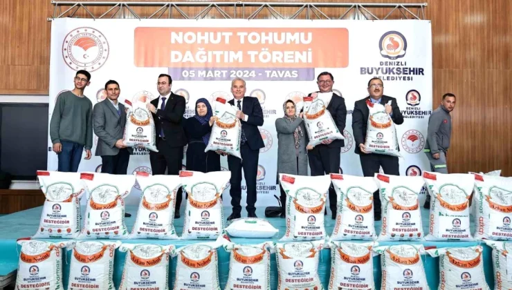 Denizli Büyükşehir Belediyesi, Çiftçilere Nohut Tohumu Desteği Veriyor